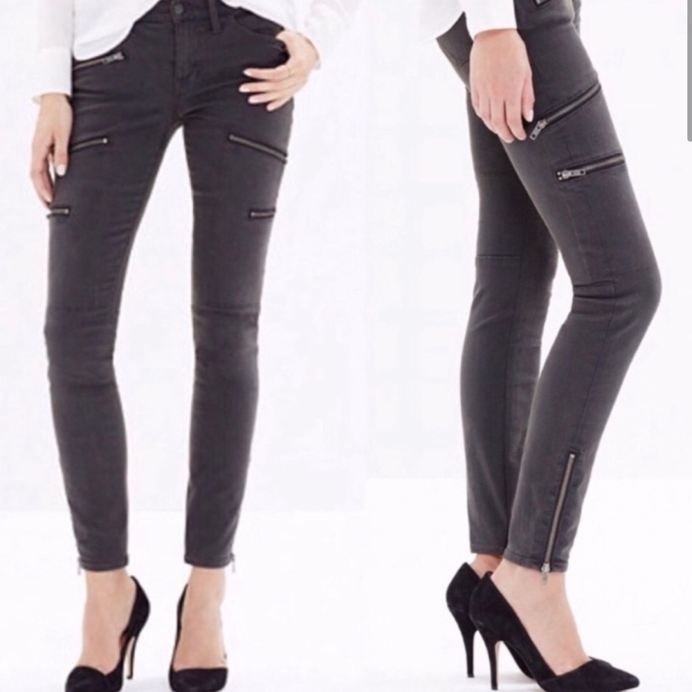 Madewell Black Skinny Zip-Detail Jeans